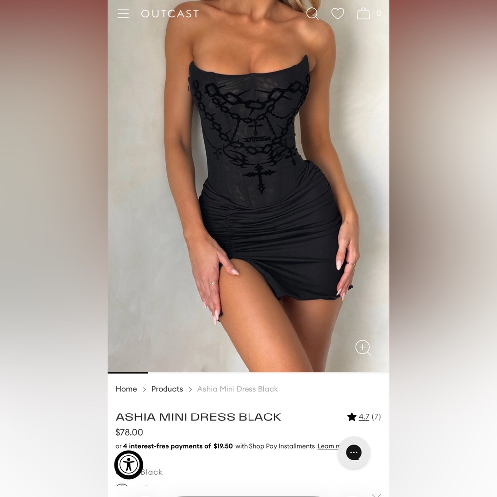 NWT Black Outcast Dress - Picture 2 of 3